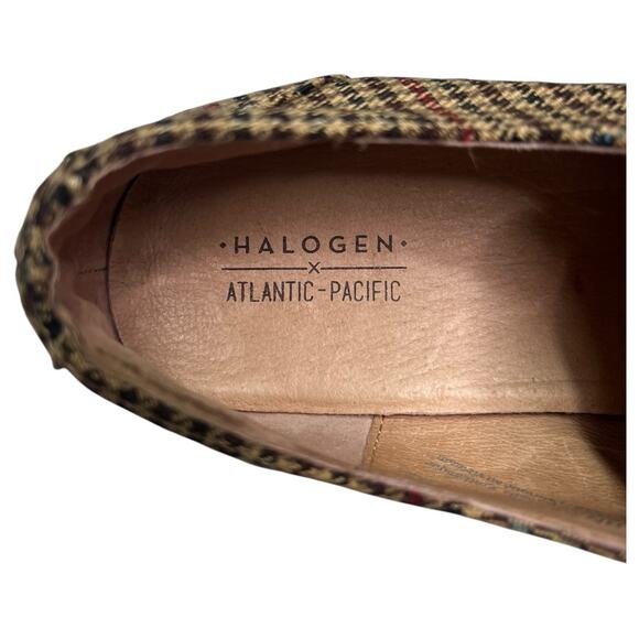 Halogen X Atlantic Pacific Womens 6.5 Brown Oxford Platform Gabriela Plaid - Picture 6 of 11